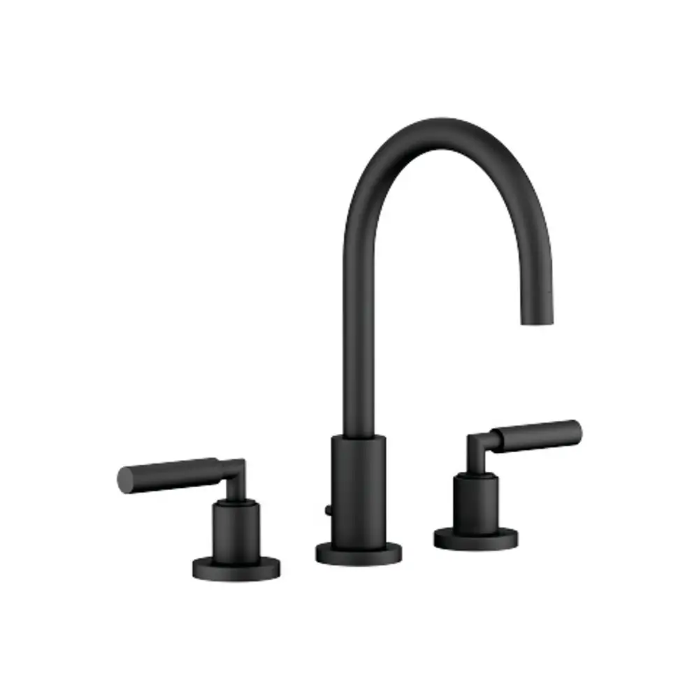 Dornbracht-TARA.-Waschtisch-Dreilochbatterie-mit Ablaufgarnitur-Ausladung 165mm-schwarz matt, 20713882-33 Galeriebild 1
